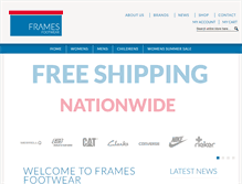 Tablet Screenshot of framesfootwear.co.nz